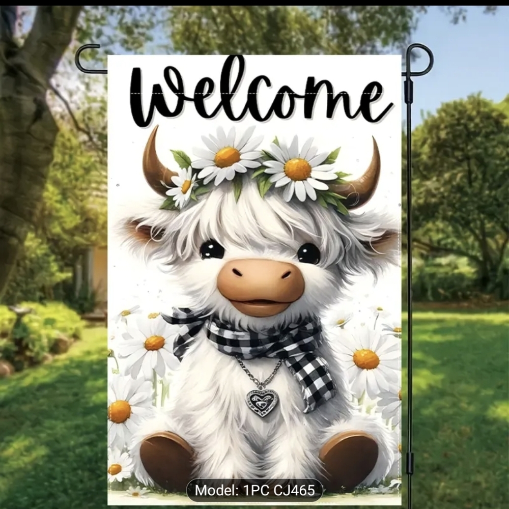 Cow Welcome Garden Flag 2/$12
